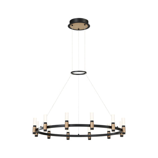 Eurofase 37043-018 Albany 32" Brass-Black Mix LED Chandelier