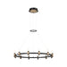 Eurofase 37043-018 Albany 32" Brass-Black Mix LED Chandelier