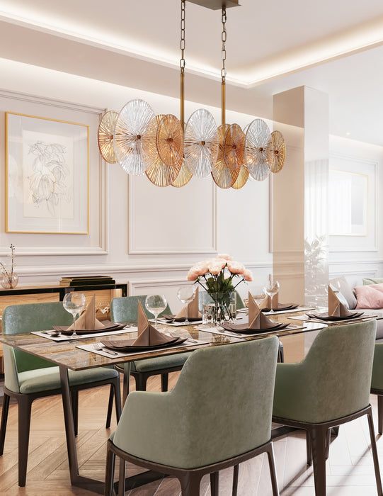 Eurofase 44570-019 Sue-Anne 57" Matte Gold Chandelier