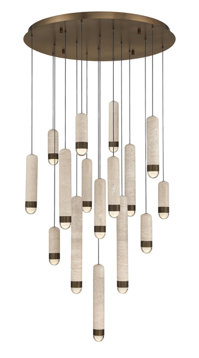 Eurofase 50131-020 Cambre 32" Antique Brass LED Chandelier