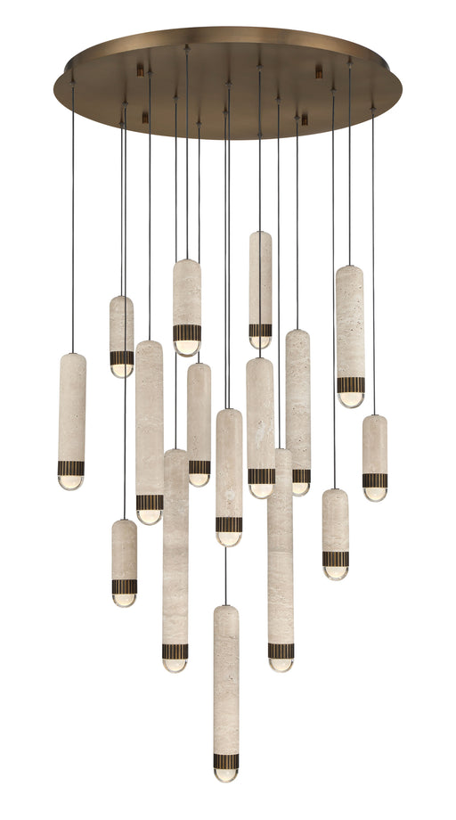 Eurofase 50131-020 Cambre 32" Antique Brass LED Chandelier