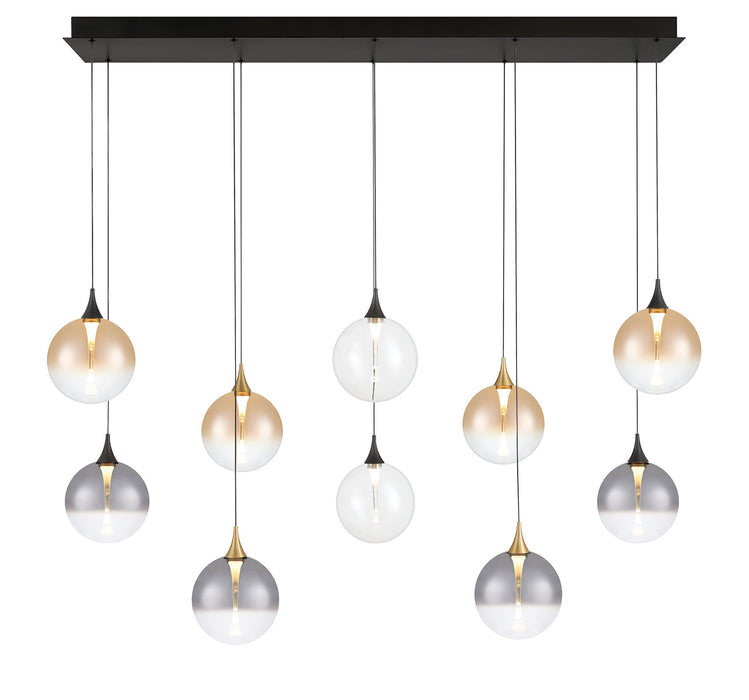 Eurofase 48934-046 Iissa 47" Gold-Black Mix LED Chandelier