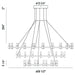 Eurofase 37046-019 Albany 60" Brass-Black Mix LED Chandelier