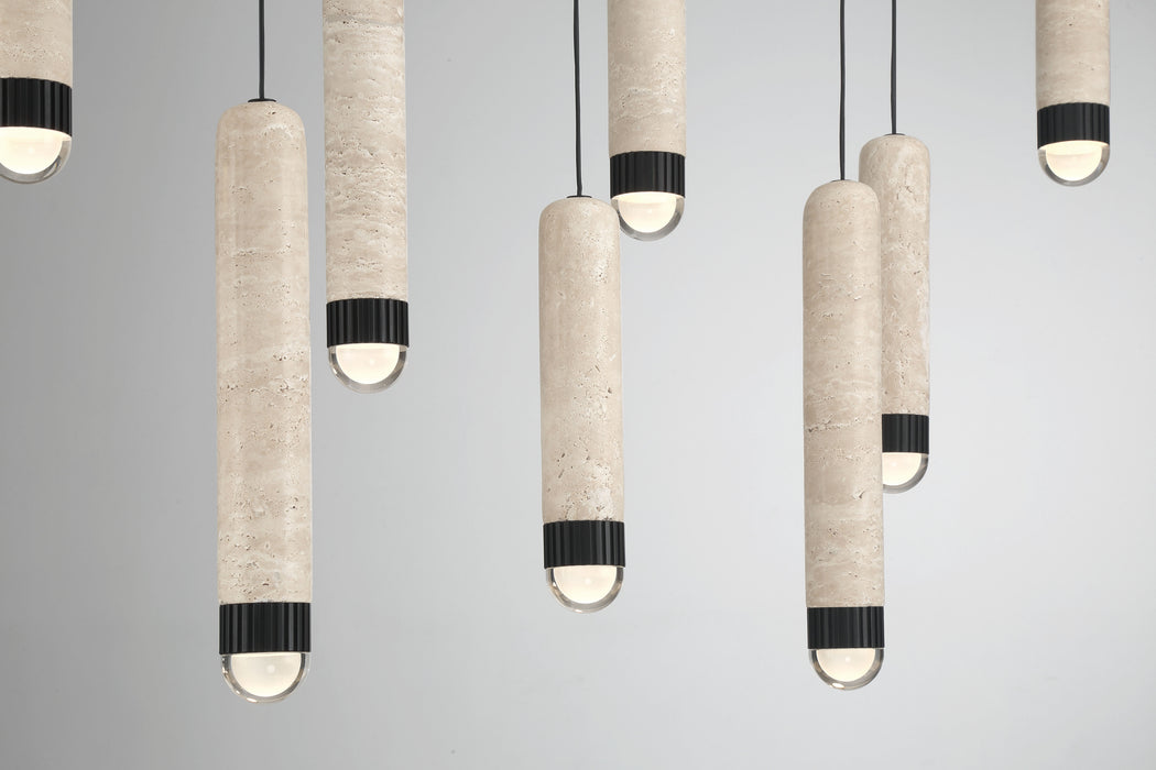 Eurofase 50129-010 Cambre 50" Matte Black LED Chandelier