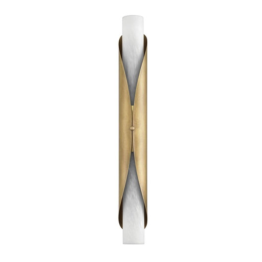 Wall Sconce Thesis 207619A Crescendo 30 inch 2 light Natural Brass Wall Sconce with Alabaster Glass THESIS