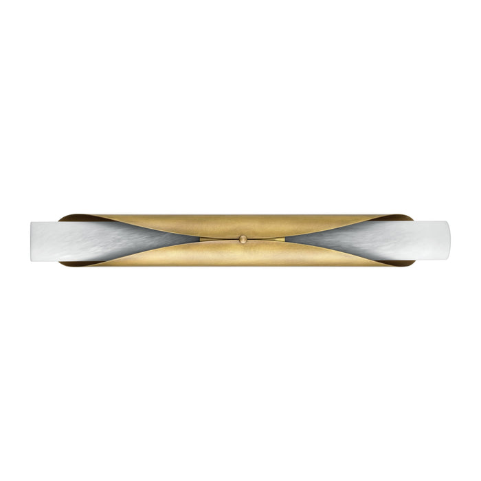 Wall Sconce Thesis 207619A Crescendo 30 inch 2 light Natural Brass Wall Sconce with Alabaster Glass THESIS