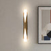 Wall Sconce Thesis 207619A Crescendo 30 inch 2 light Natural Brass Wall Sconce with Alabaster Glass THESIS