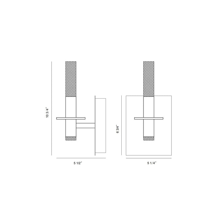 Eurofase 45233-029 Torna 1-Light Polished Nickel LED Vanity Light