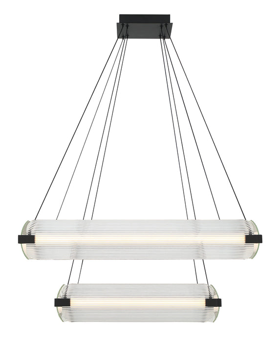 Eurofase 50054-022 Neoness 34" Matte Black LED Chandelier