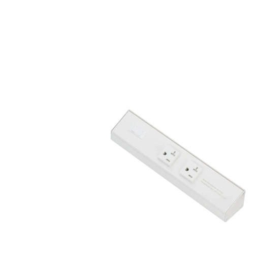 LED Under Cabinet Lighting American Lighting ATOM Low Profile Power Strip With Receptacles and USB-A/C Ports White American Lighting