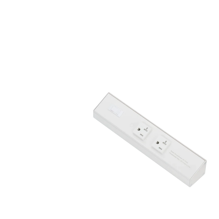 LED Under Cabinet Lighting American Lighting ATOM Low Profile Power Strip With Receptacles and USB-A/C Ports White American Lighting