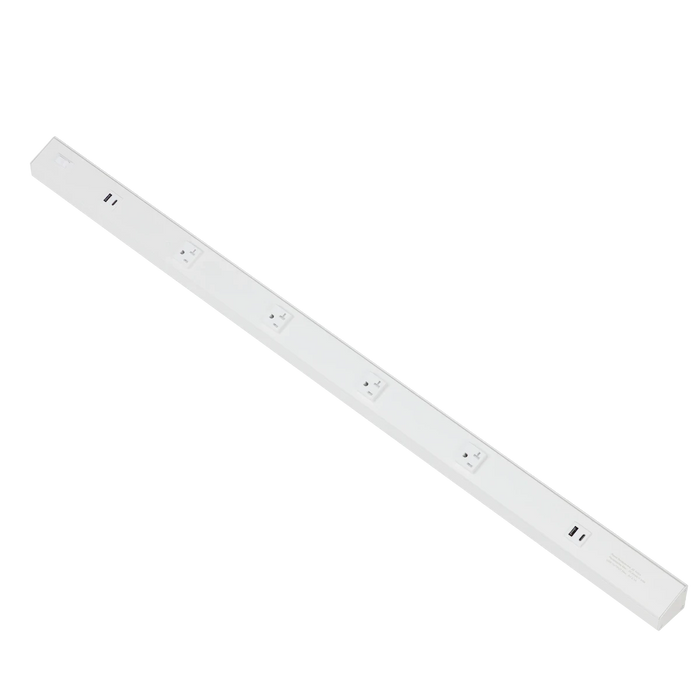 LED Under Cabinet Lighting American Lighting ATOM Low Profile Power Strip With Receptacles and USB-A/C Ports White American Lighting
