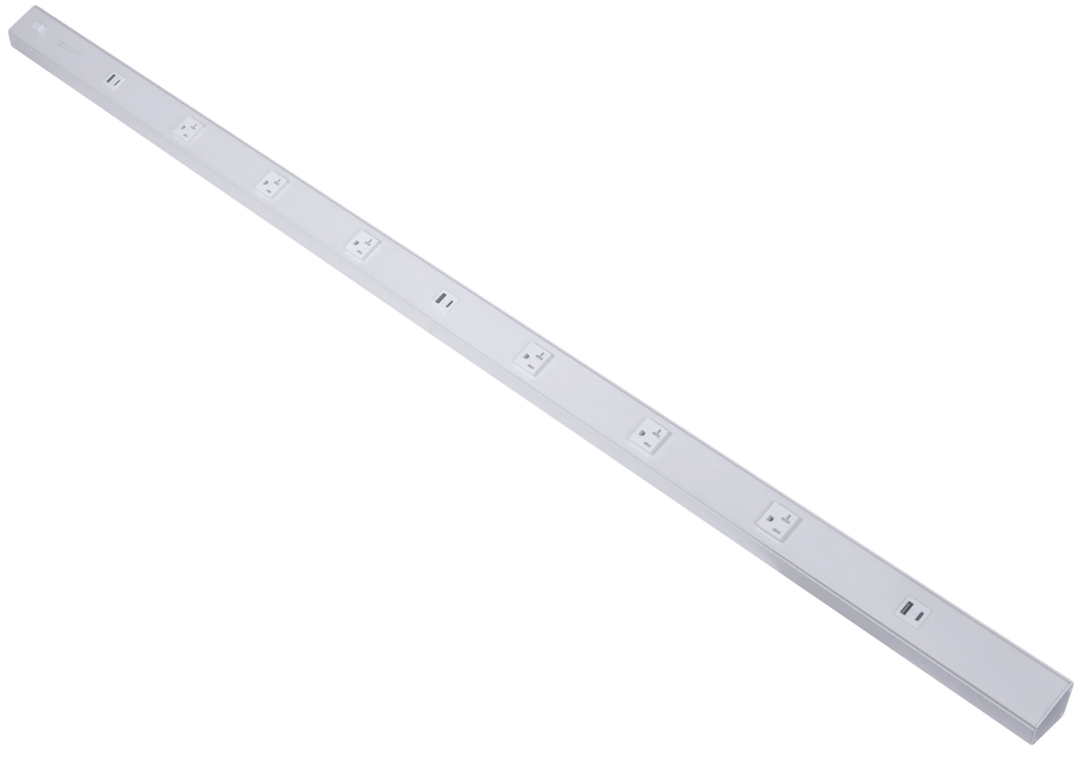 LED Under Cabinet Lighting American Lighting ATOM Low Profile Power Strip With Receptacles and USB-A/C Ports White American Lighting