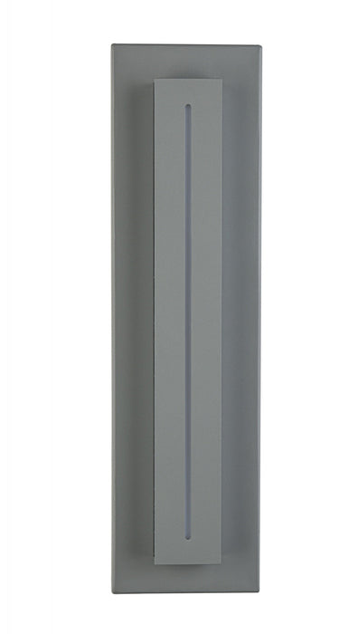 Outdoor Wall Light Avenue Lighting AV3218-SLV Avenue Outdoor 18"H Raised Panel LED Wall Sconce in Silver Avenue Lighting