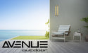 Outdoor Wall Light Avenue Lighting AV3218-SLV Avenue Outdoor 18"H Raised Panel LED Wall Sconce in Silver Avenue Lighting