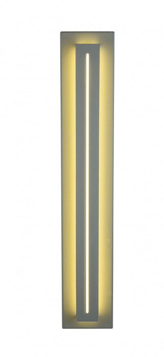 Outdoor Wall Light Avenue Lighting AV3228-SLV Avenue Outdoor 28"H Raised Panel LED Wall Sconce in Silver Avenue Lighting