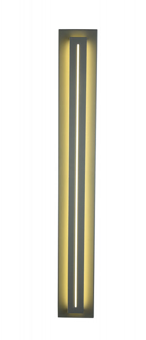 Outdoor Wall Light Avenue Lighting AV3238-SLV Avenue Outdoor 38"H Raised Panel LED Wall Sconce in Silver Avenue Lighting