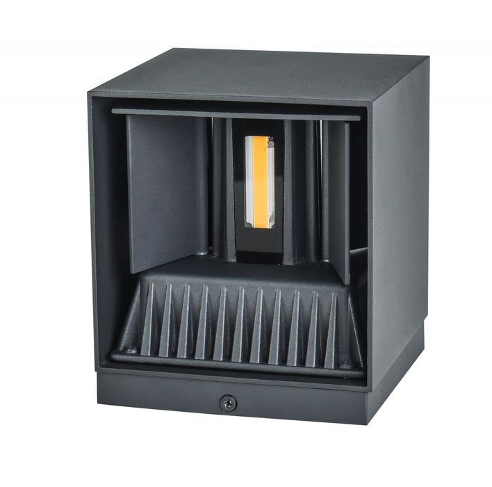 Outdoor Wall Light Avenue Lighting AV9887-BLK Avenue Outdoor 5"W Cube Up/Down 3000K LED Wall Sconce in Black Avenue Lighting