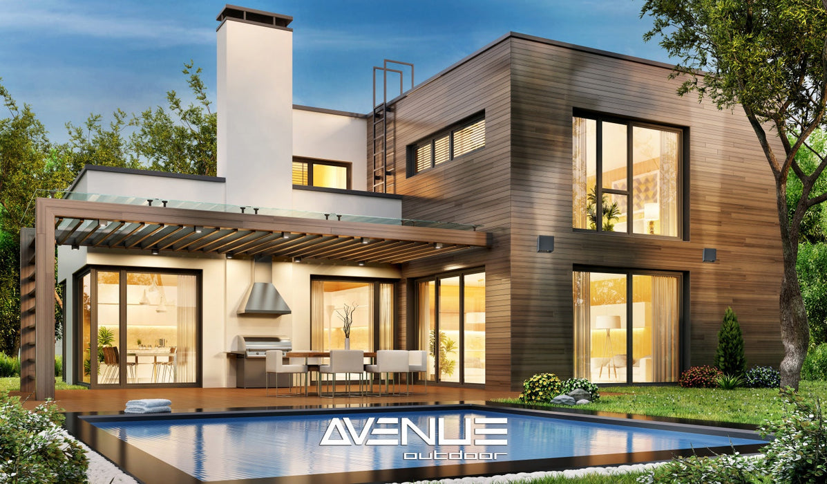 Outdoor Wall Light Avenue Lighting AV9887-BLK Avenue Outdoor 5"W Cube Up/Down 3000K LED Wall Sconce in Black Avenue Lighting