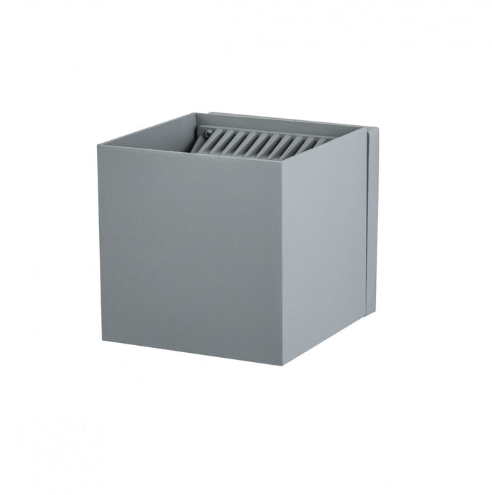 Outdoor Wall Light Avenue Lighting AV9887-SLV Avenue Outdoor 5"W Cube Up/Down 3000K LED Wall Sconce in Silver Avenue Lighting