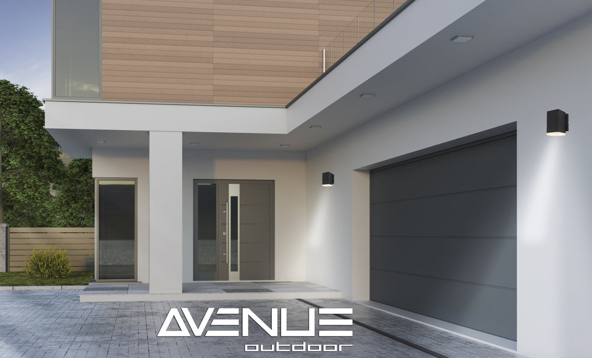 Outdoor Wall Light Avenue Lighting AV9891-BLK Avenue Outdoor 6"H 3000K LED Wall Sconce in Black Avenue Lighting