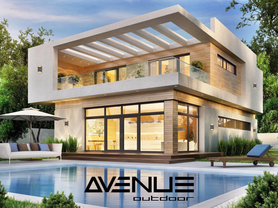 Outdoor Wall Light Avenue Lighting AV9897-SLV Avenue Outdoor 12"H Up/Down 3000K LED Wall Sconce in Silver Avenue Lighting