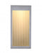 Outdoor Wall Light Avenue Lighting AV9901-SLV Avenue Outdoor 12"H 3000K LED Wall Sconce in Silver/Ribbed Glass Avenue Lighting