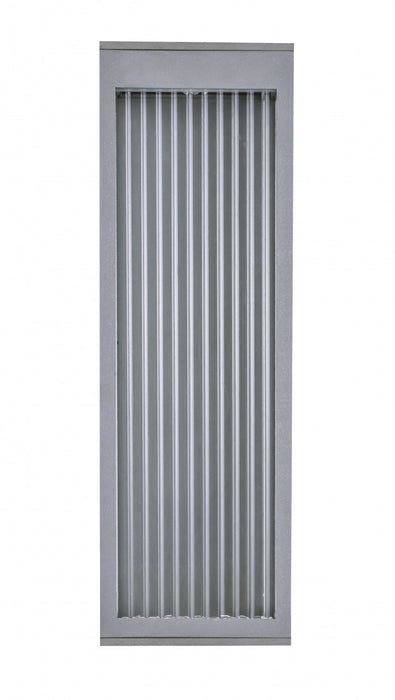 Outdoor Wall Light Avenue Lighting AV9902-SLV Avenue Outdoor 18"H 3000K LED Wall Sconce in Silver/Ribbed Glass Avenue Lighting