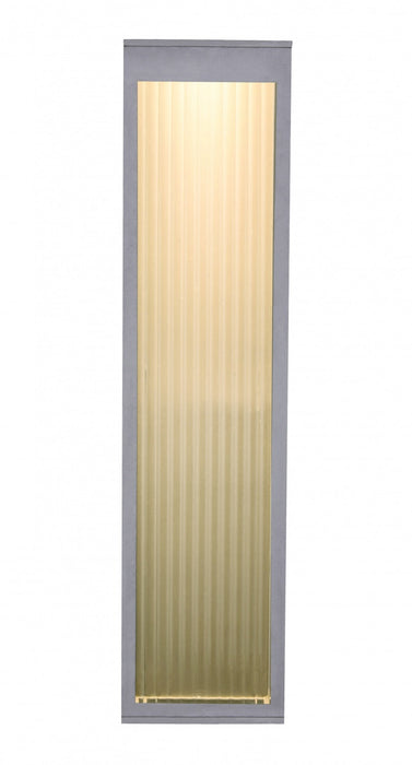 Outdoor Wall Light Avenue Lighting AV9903-SLV Avenue Outdoor 24"H 3000K LED Wall Sconce in Silver/Ribbed Glass Avenue Lighting
