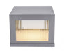 Outdoor Wall Light Avenue Lighting AV9904-SLV Avenue Outdoor 12"W 3000K LED Pillar Mount in Silver/Ribbed Glass Avenue Lighting