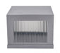 Outdoor Wall Light Avenue Lighting AV9904-SLV Avenue Outdoor 12"W 3000K LED Pillar Mount in Silver/Ribbed Glass Avenue Lighting