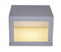 Outdoor Wall Light Avenue Lighting AV9905-SLV Avenue Outdoor 14"W 3000K LED Pillar Mount in Silver/Ribbed Glass Avenue Lighting