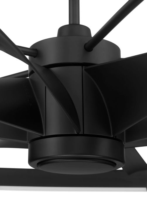 Craftmade AXL57FB8 Axel 52" Indoor|Outdoor Ceiling Fan Flat Black LightStoreUSA