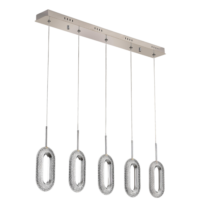 Aria L1680/05/600 CH Modern LED Linear Chandelier in Chrome