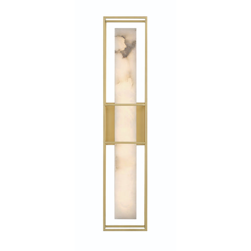 Outdoor Wall Sconce Eurofase Blakley 46838-025 24 Inch Alabaster and Gold Outdoor Wall Sconce Eurofase