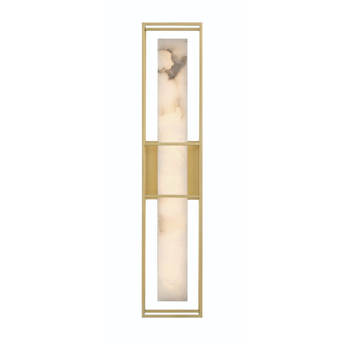 Outdoor Wall Sconce Eurofase Blakley 46838-025 24 Inch Alabaster and Gold Outdoor Wall Sconce Eurofase
