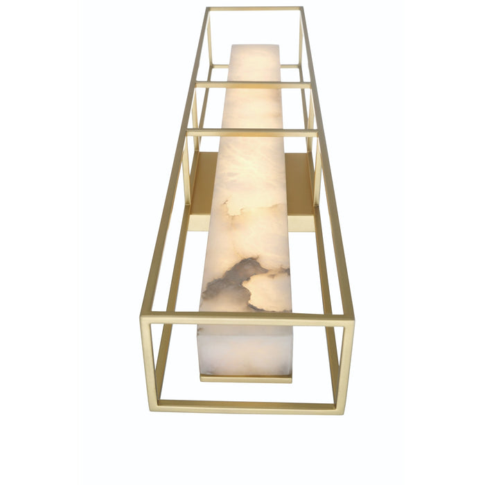 Outdoor Wall Sconce Eurofase Blakley 46838-025 24 Inch Alabaster and Gold Outdoor Wall Sconce Eurofase