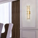 Outdoor Wall Sconce Eurofase Blakley 46838-025 24 Inch Alabaster and Gold Outdoor Wall Sconce Eurofase