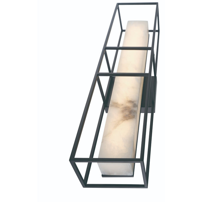Wall Sconce Eurofase 46838-018 Blakley Large Alabaster Sconce in Black Eurofase