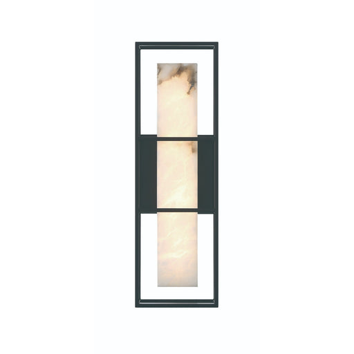 Wall Sconce Eurofase 46837-011 Blakley 16 Inch Alabaster and Black Outdoor Wall Sconce Eurofase