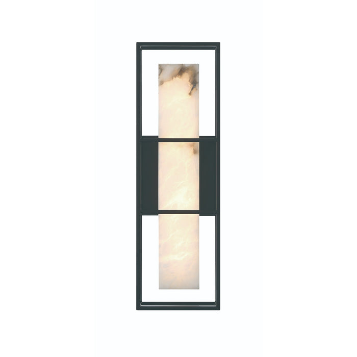 Wall Sconce Eurofase 46837-011 Blakley 16 Inch Alabaster and Black Outdoor Wall Sconce Eurofase