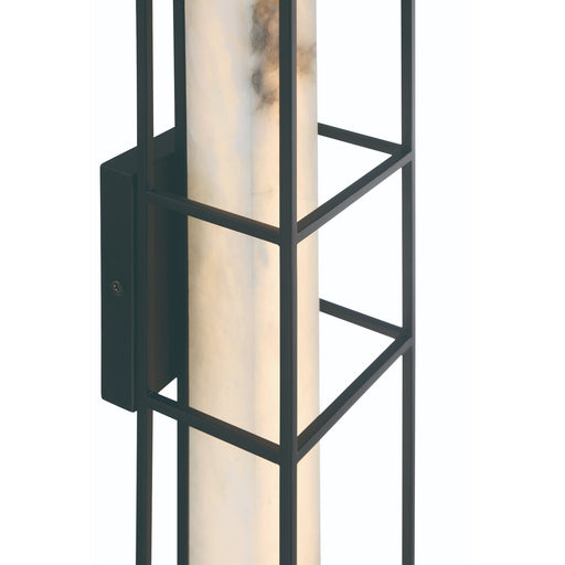 Wall Sconce Eurofase 46837-011 Blakley 16 Inch Alabaster and Black Outdoor Wall Sconce Eurofase