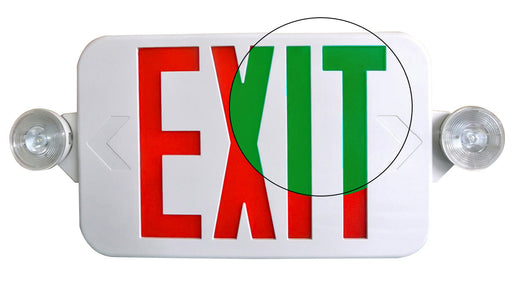 Exit Emergency Combo Radiant-Lite CEU Low Profile All LED Exit & Emergency Combo White Housing Radiant-Lite