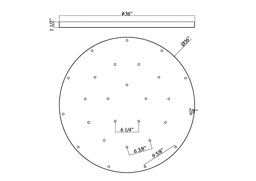 Ceiling Plate Z-Lite CP3627R-RB Rubbed Brass Multi Point Canopy 27 Light Ceiling Plate Z-Lite