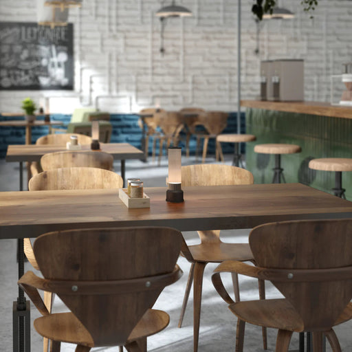 Cordless Table Lamp Kibun K70402 Candlestick Cordless Indoor Table Lamp Graphite Bulbrite