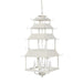 Chandelier Park Hill Collection Peace Pagoda Chandelier in Cream – Chinoiserie Lantern Style Park Hill Collection