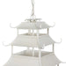 Chandelier Park Hill Collection Peace Pagoda Chandelier in Cream – Chinoiserie Lantern Style Park Hill Collection