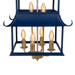 Chandelier Park Hill Collection ELH26050 Peace Pagoda Chandelier in Navy & Gold Park Hill Collection