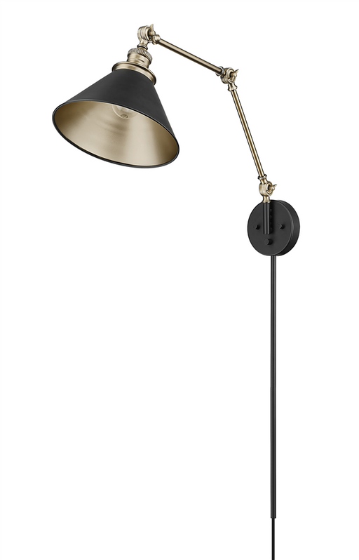 Swing Arm Sconce Millennium Lighting 11001-MB/VB Edward 1-Light Swing Arm Wall Sconce Millennium Lighting