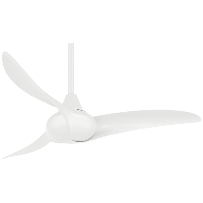 Ceiling Fan Minka-Aire Wave 44" Modern 3-Blade Ceiling Fan in White with Remote – F854-WH Minka Aire